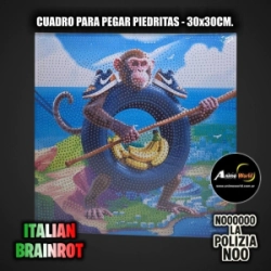 CUADROS PARA PEGAR PIEDRITAS ITALIAN BRAINROT #1 (30x30CM) (A0775)