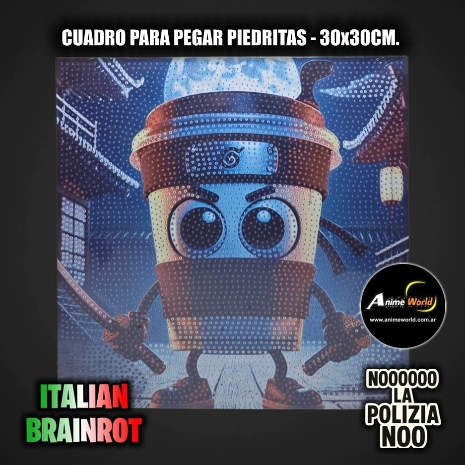 CUADROS PARA PEGAR PIEDRITAS ITALIAN BRAINROT #3 (30x30CM) (A0777)