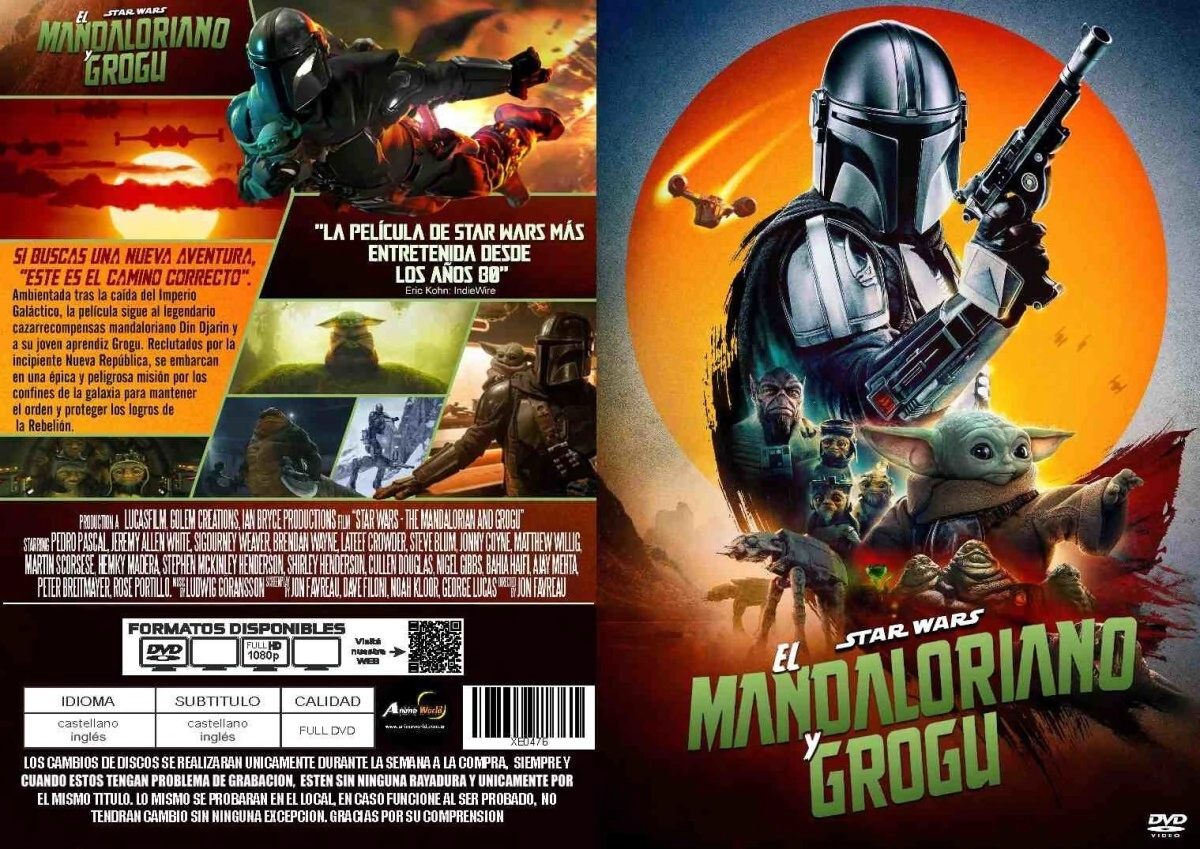 CINE + EN SOBRE STAR WARS EL MANDALORIANO Y GROGU (XE0476) (FULL CASTELLANO)