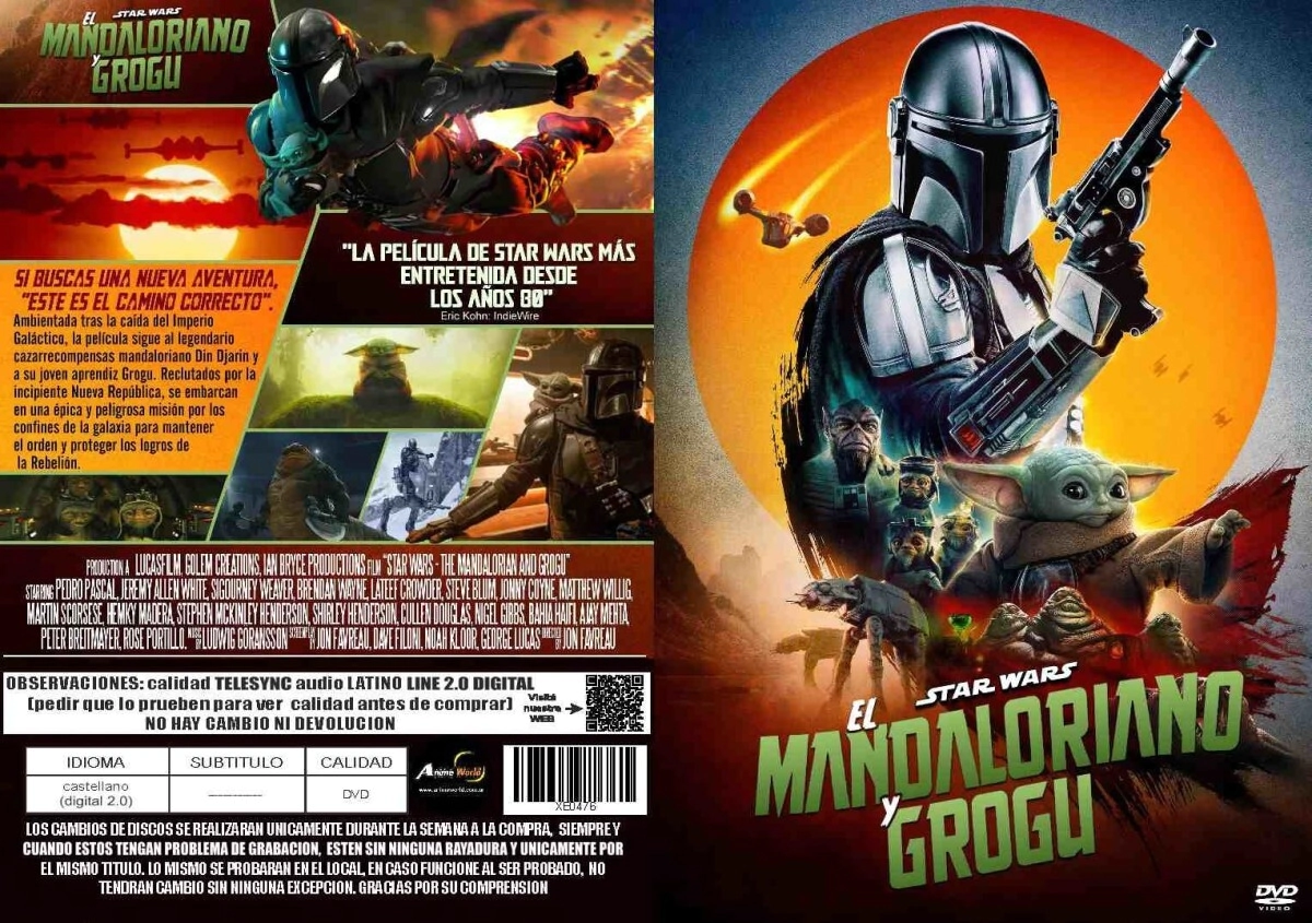 CINE + EN SOBRE STAR WARS EL MANDALORIANO Y GROGU (XE0476)