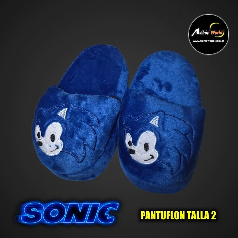 PANTUFLON ANIMADO PREMIUM SONIC #1 AZUL (TALLA 2) (B0165)