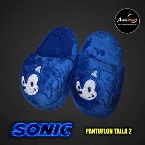PANTUFLON ANIMADO PREMIUM SONIC #1 AZUL (TALLA 2) (B0165)
