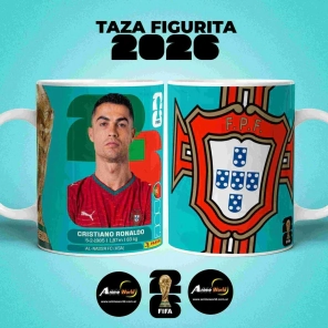 TAZA PLASTICA - MUNDIAL 2026 RONALDO FIGURITA #1 (T0261)