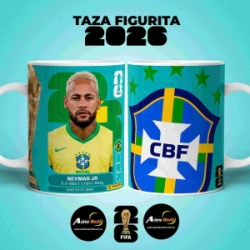 TAZA PLASTICA - MUNDIAL 2026 NEYMAR FIGURITA #1 (T0262)
