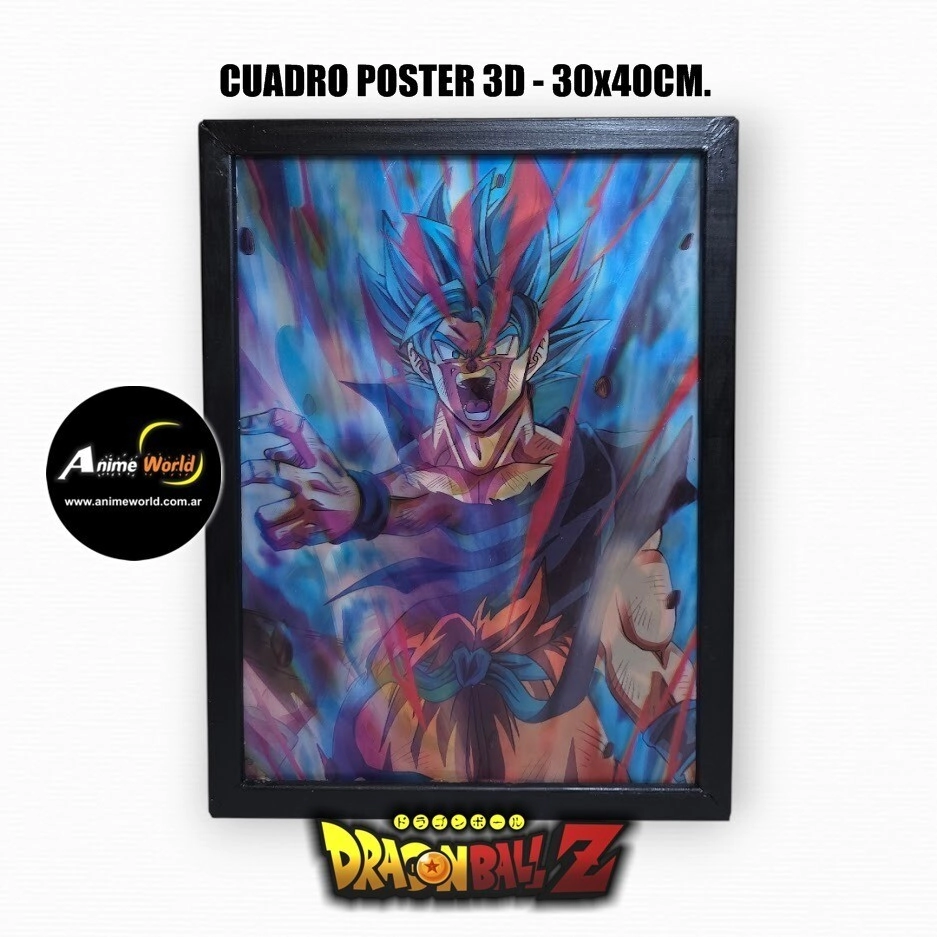 CUADRO POSTER 3D DRAGON BALL Z #1 (30x40CM) (A0785)