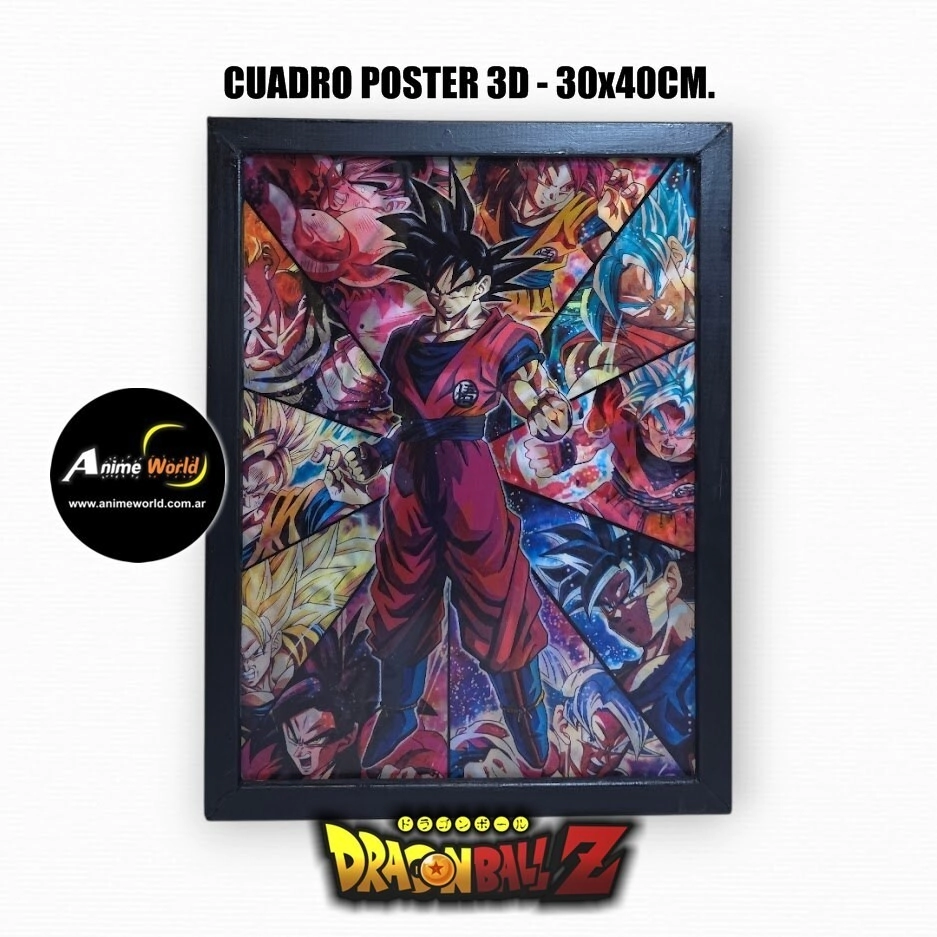CUADRO POSTER 3D DRAGON BALL Z #3 (30x40CM) (A0787)