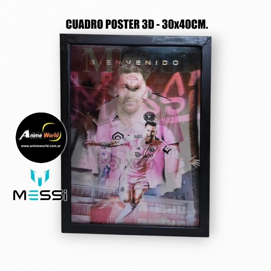 CUADRO POSTER 3D MESSI #2 (30x40CM) (A0790)