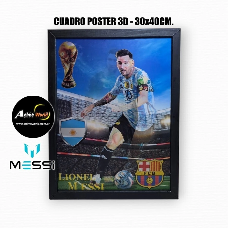 CUADRO POSTER 3D MESSI #3 (30x40CM) (A0791)