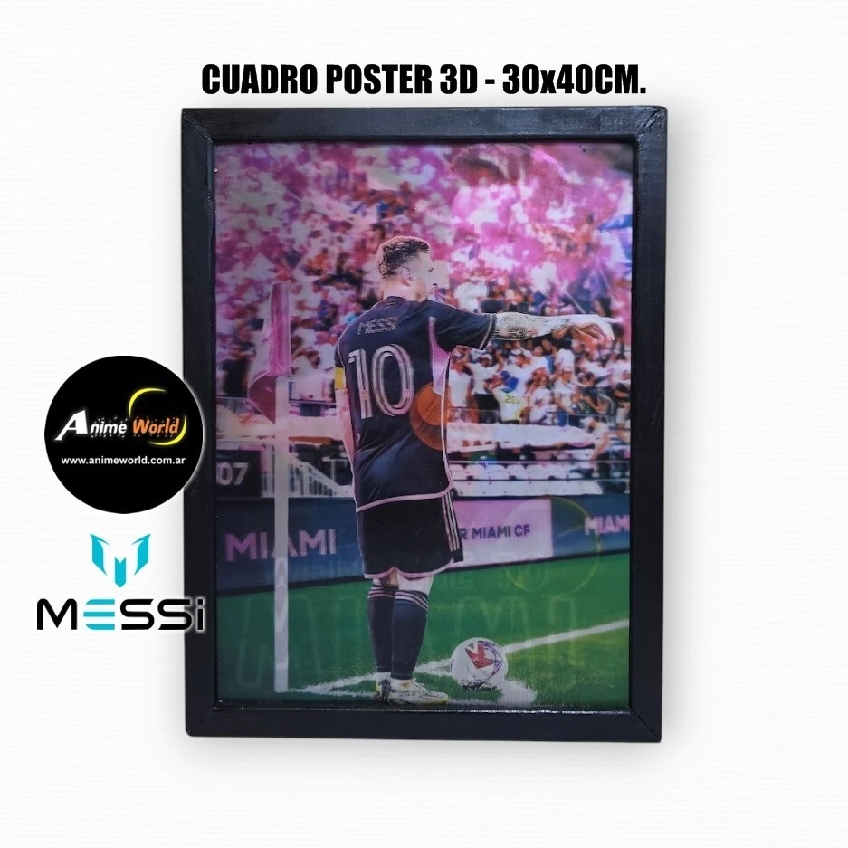 CUADRO POSTER 3D MESSI #4 (30x40CM) (A0792)