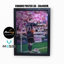 CUADRO POSTER 3D MESSI #4 (30x40CM) (A0792)