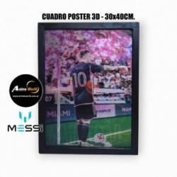 CUADRO POSTER 3D MESSI #4 (30x40CM) (A0792)