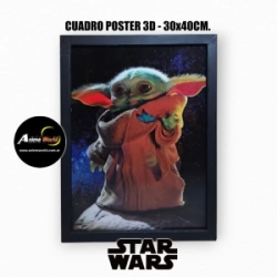 CUADRO POSTER 3D STAR WARS BABY YODA #1 (30x40CM) (A0795)