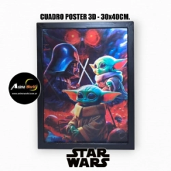 CUADRO POSTER 3D STAR WARS BABY YODA #2 (30x40CM) (A0796)