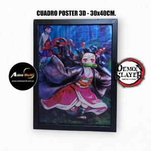 CUADRO POSTER 3D DEMON SLAYER #1 (30x40CM) (A0797)
