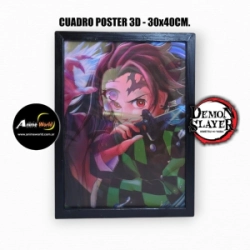 CUADRO POSTER 3D DEMON SLAYER #2 (30x40CM) (A0798)