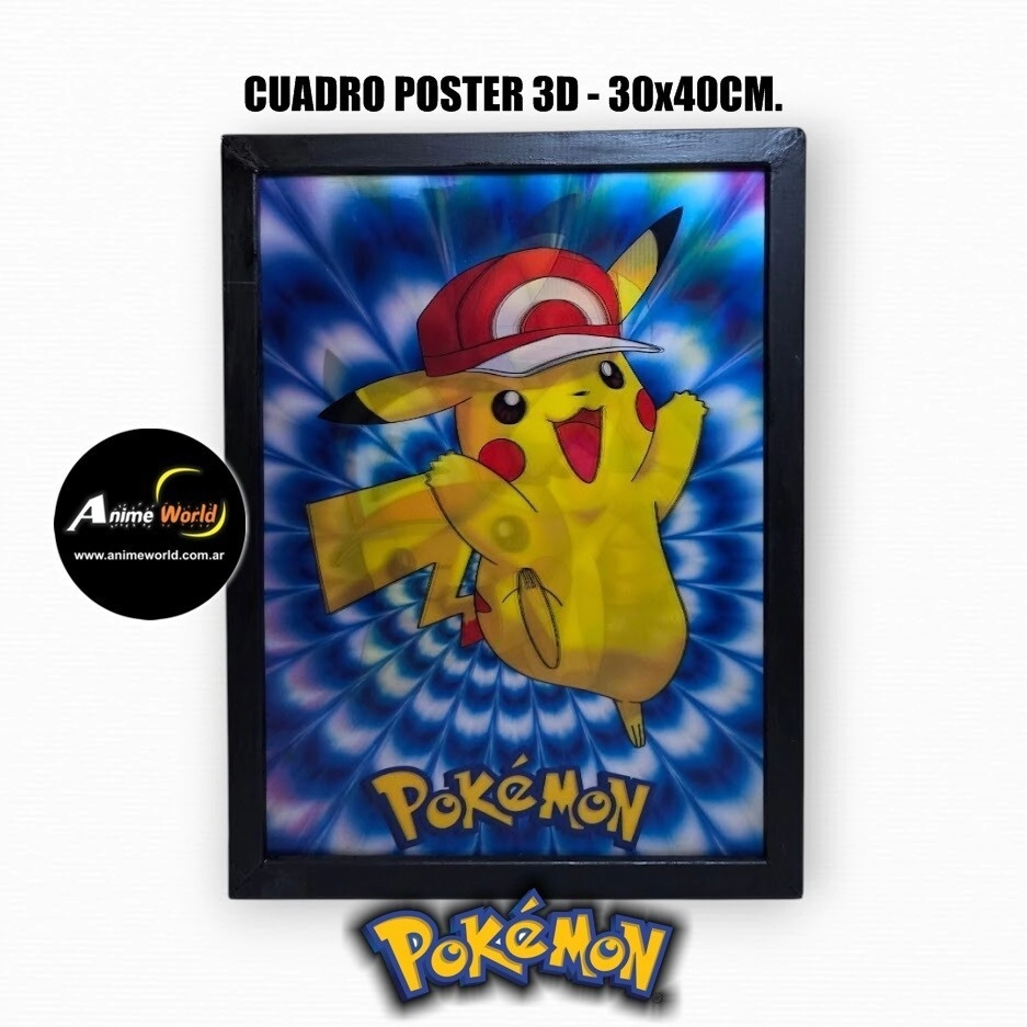 CUADRO POSTER 3D POKEMON #1 (30x40CM) (A0800)