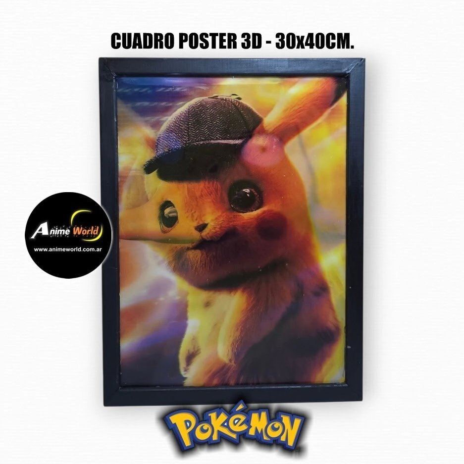 CUADRO POSTER 3D POKEMON #2 (30x40CM) (A0801)
