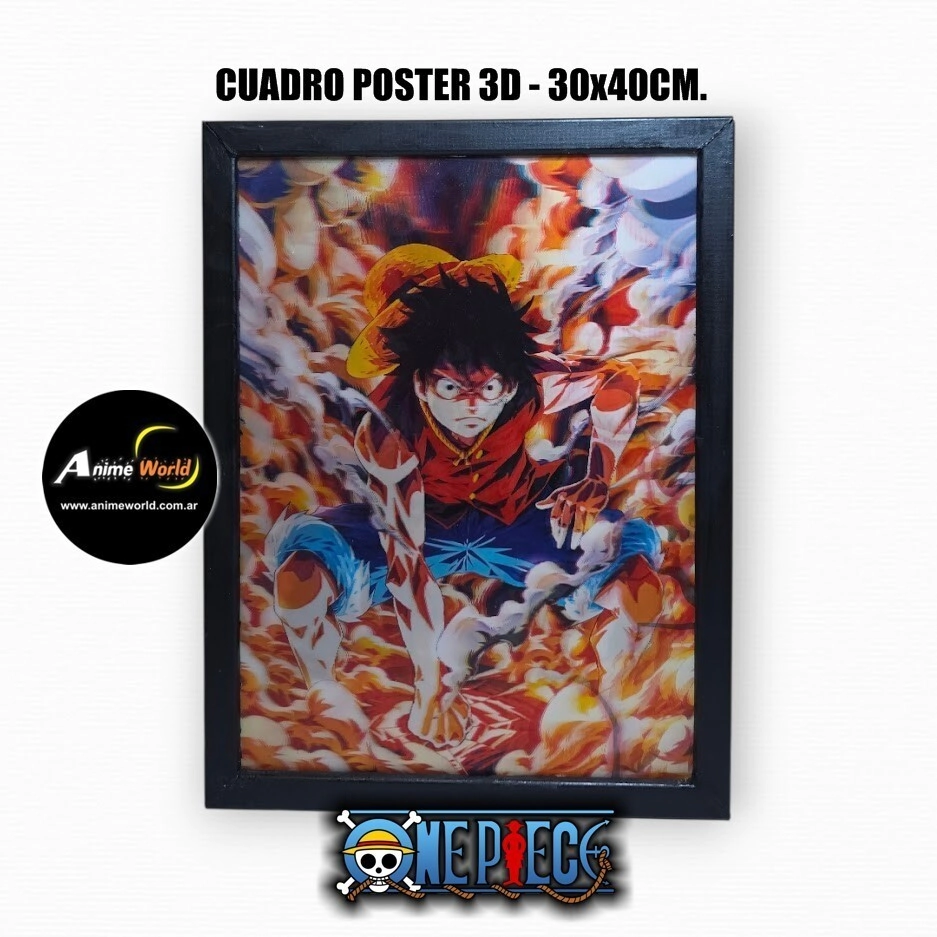 CUADRO POSTER 3D ONE PIECE #1 (30x40CM) (A0804)
