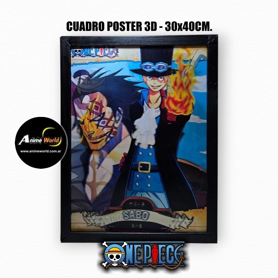 CUADRO POSTER 3D ONE PIECE #3 (30x40CM) (A0806)