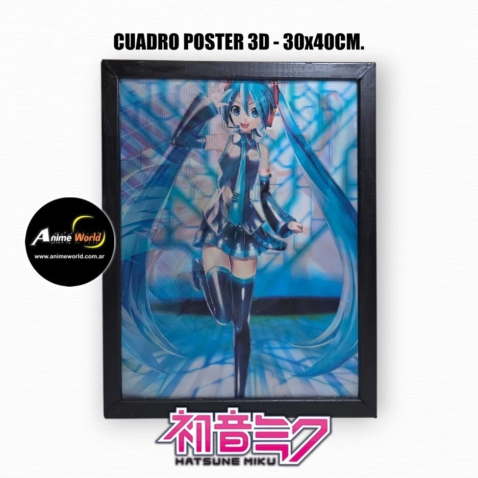 CUADRO POSTER 3D MIKU #1 (30x40CM) (A0809)