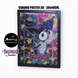 CUADRO POSTER 3D SANRIO KUROMI #1 (30x40CM) (A0812)