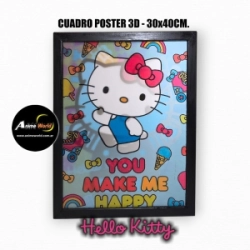 CUADRO POSTER 3D SANRIO HELLO KITTY #1 (30x40CM) (A0813)