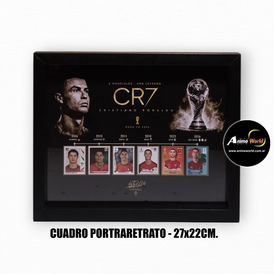CUADRO PORTARETRATO MUNDIAL 2026 RONALDO LEYENDA #1 (27x22CM) (A0815)