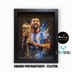 CUADRO PORTARETRATO (20x25CM) MUNDIAL 2026 MESSI COPA #2 (A0818)