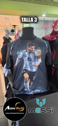 REMERA AFA MESSI #2 NEGRA (TALLA 3) POLIESTER (R1301)