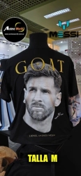 REMERA ALGODON - MESSI GOAT (TALLA M) (R1317)