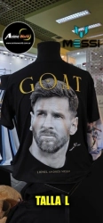 REMERA ALGODON - MESSI GOAT (TALLA L) (R1318)