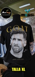 REMERA ALGODON - MESSI GOAT (TALLA XL) (R1319)