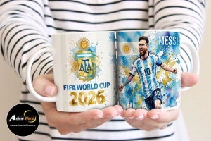 TAZA PLASTICA - MUNDIAL 2026 MESSI #3 (T0274)