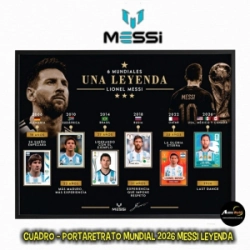 CUADRO (40x30CM) MUNDIAL 2026 MESSI LEYENDA #1 (A0830)