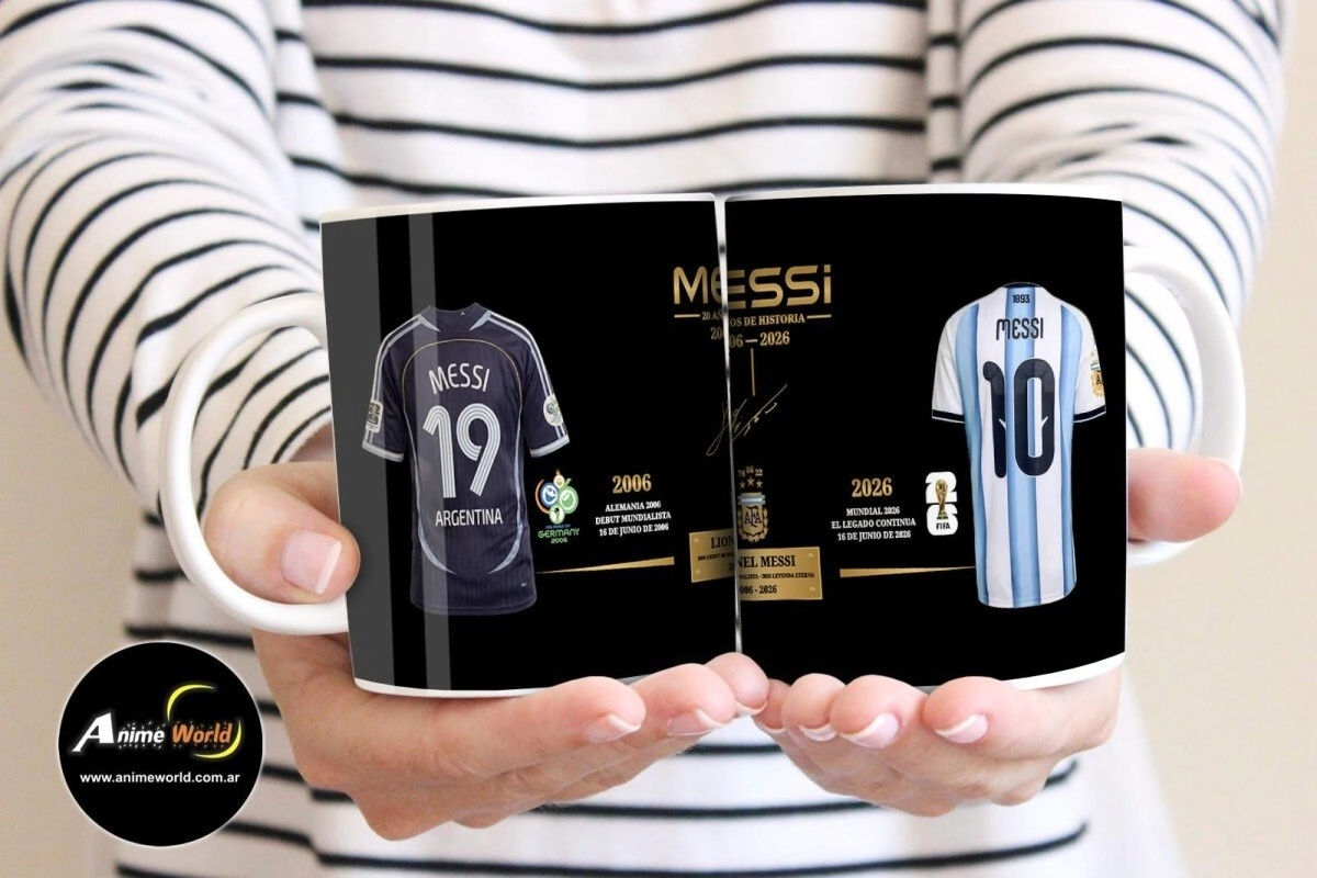 TAZA PLASTICA - MUNDIAL 2026 MESSI CAMISETA #1 (T0275)