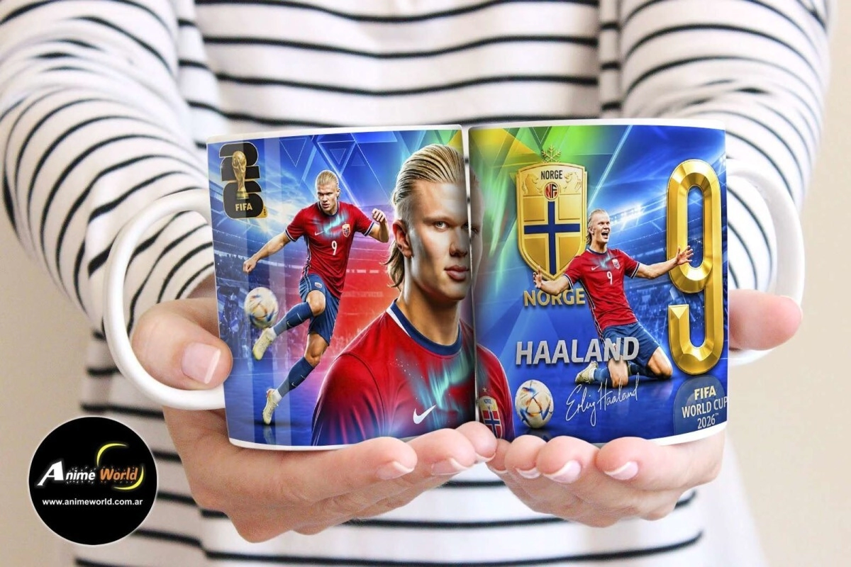 TAZA PLASTICA - MUNDIAL 2026 HAALAND #1 (T0277)