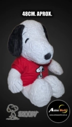 PELUCHE SNOOPY GRANDE CON REMERA ROJA (48CM APROX) (P2143)