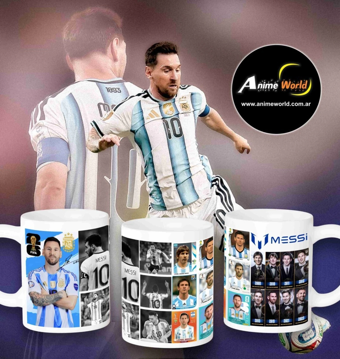 TAZA CERAMICA - MUNDIAL 2026 MESSI COPAS #2 (T0287)