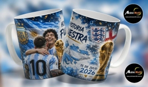 TAZA CERAMICA - MUNDIAL 2026 ARGENTINA VS INGLATERRA #3 (T0291)