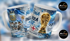 TAZA CERAMICA - MUNDIAL 2026 ARGENTINA VS INGLATERRA #5 (T0293)