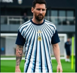 REMERA AFA (TALLA 16) PRE MATCH SELECCION ARGENTINA #2 BORDADO POLIESTER (R1339)
