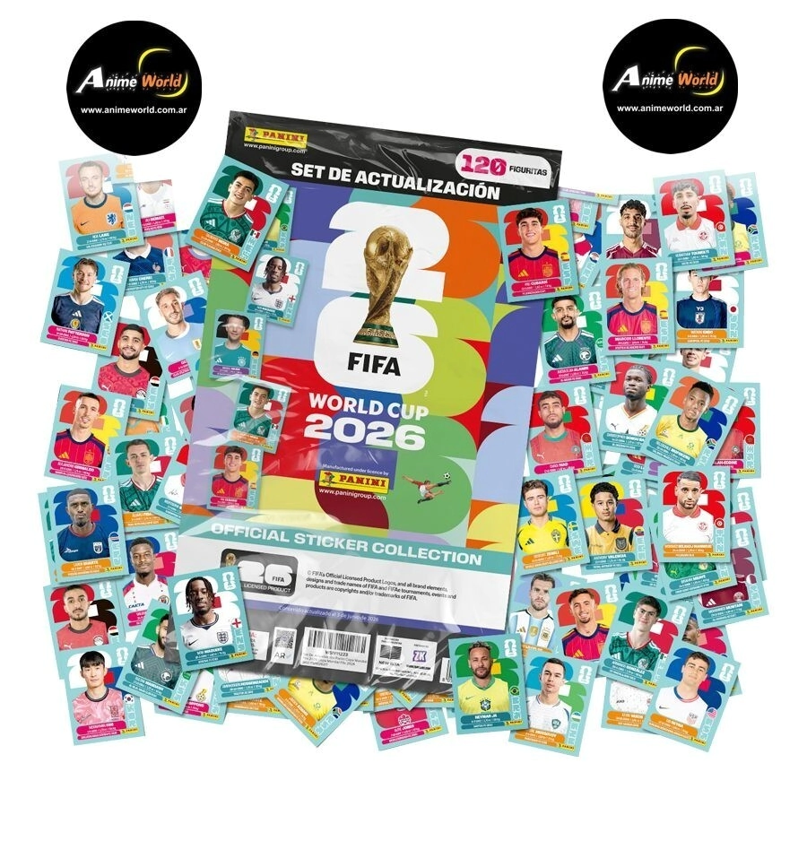 FIGURITAS MUNDIAL 2026 PANINI ORIGINAL SET DE ACTUALIZACION 120 FIGURITAS (A0840)