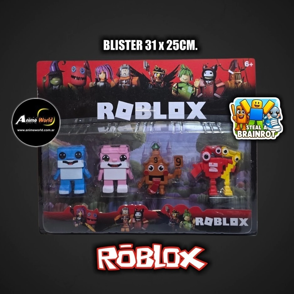 ROBLOX STEAL BRAINROT BLISTER x4 MODELO 1 (BLISTER 31x25CM) (F1063)