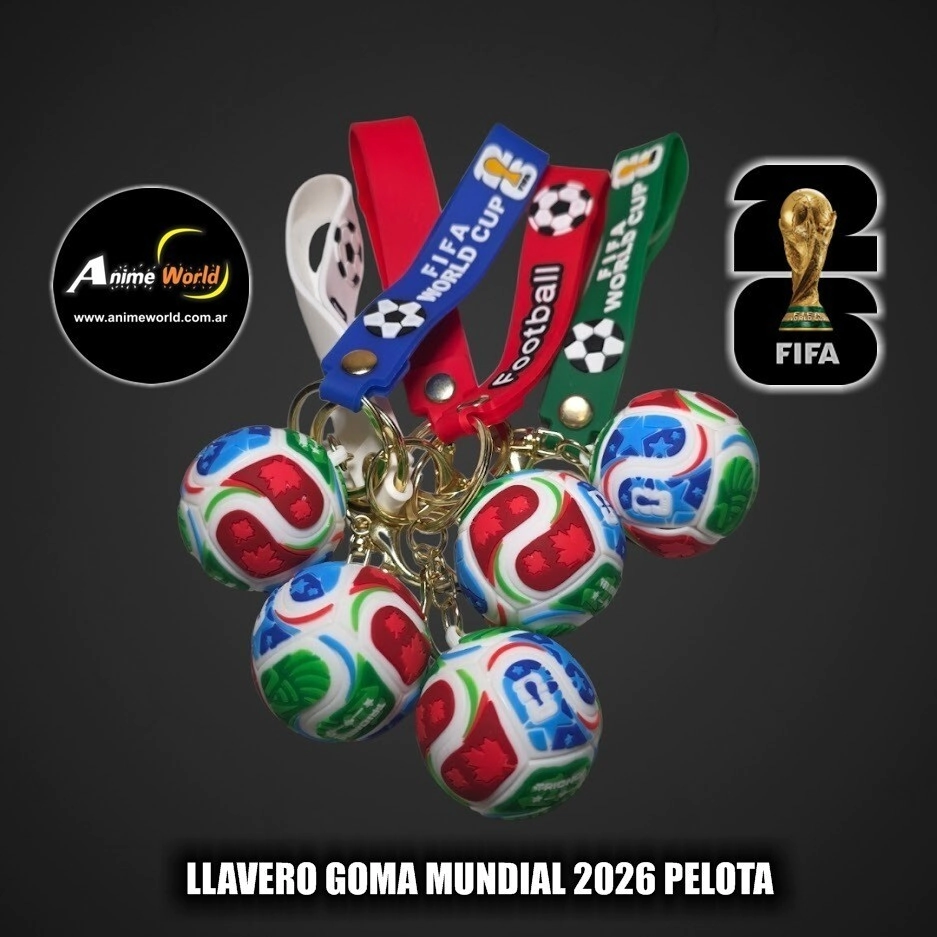 LLAVERO GOMA MUNDIAL 2026 PELOTA #1 (N0661)