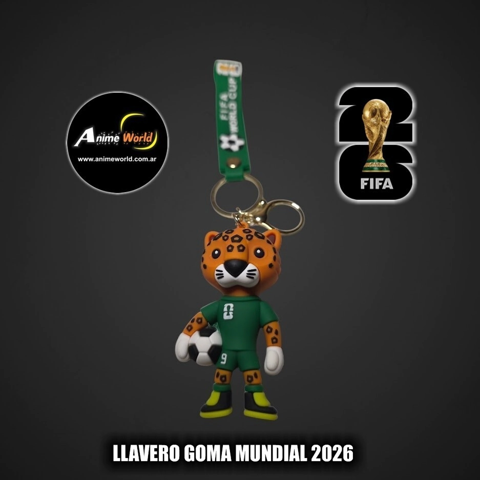 LLAVERO GOMA MUNDIAL 2026 MASCOTAS #1 (N0662)