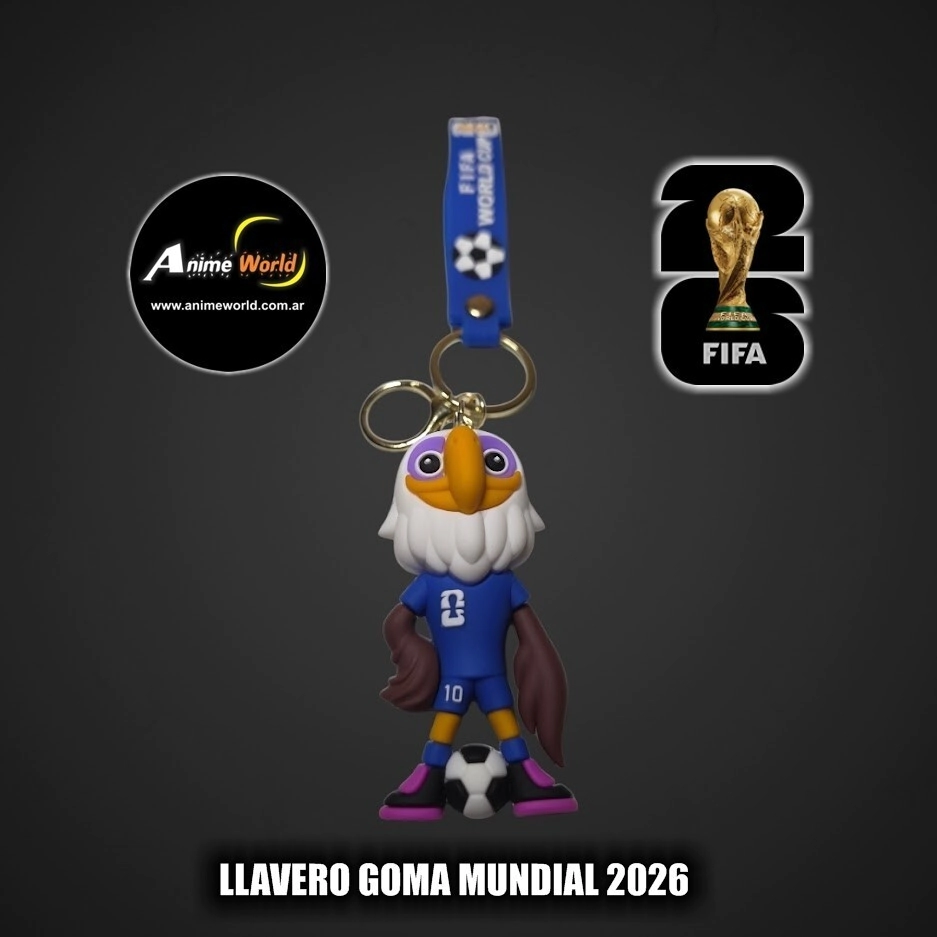 LLAVERO GOMA MUNDIAL 2026 MASCOTAS #2 (N0663)