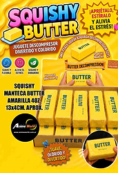 SQUISHY MANTECA BUTTER AMARILLA 4OZ (13x4CM APROX) (A0848)