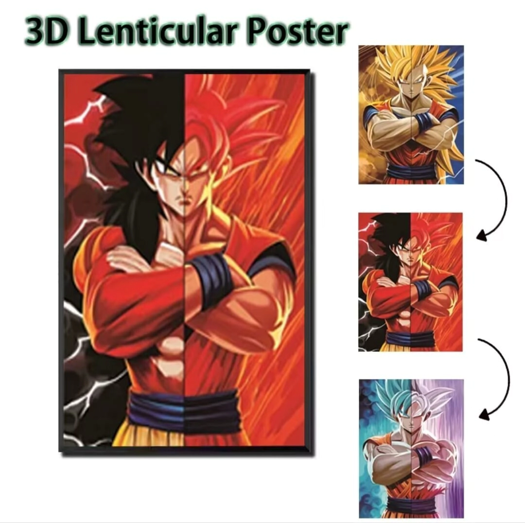 POSTER 3D DRAGON BALL Z 3 DISE�OS EN 1 #1 (29,5x39,5CM) (A0860)