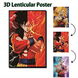 POSTER 3D DRAGON BALL Z 3 DISE�OS EN 1 #1 (29,5x39,5CM) (A0860)