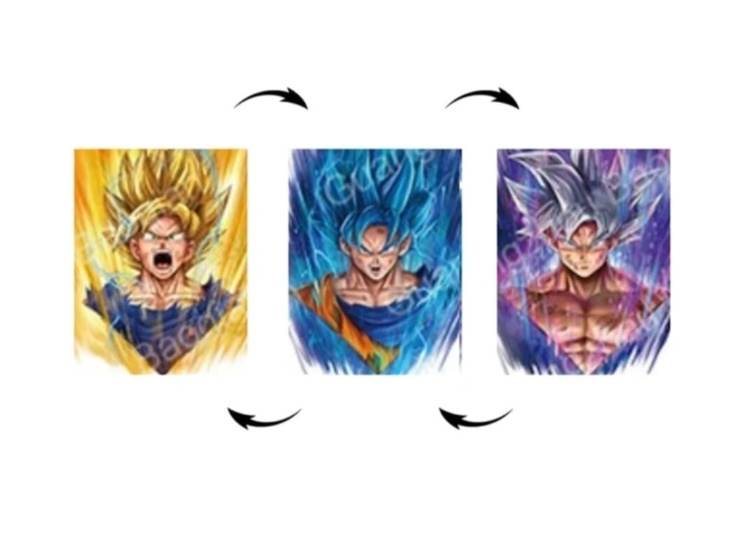 POSTER 3D DRAGON BALL Z 3 DISE�OS EN 1 #2 (29,5x39,5CM) (A0861)